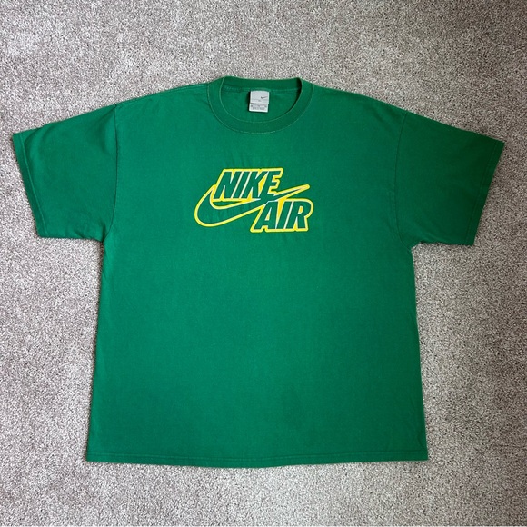 Nike Other - Vintage 90s Nike Air Men’s T-Shirt Y2K Green and Yellow Size XL